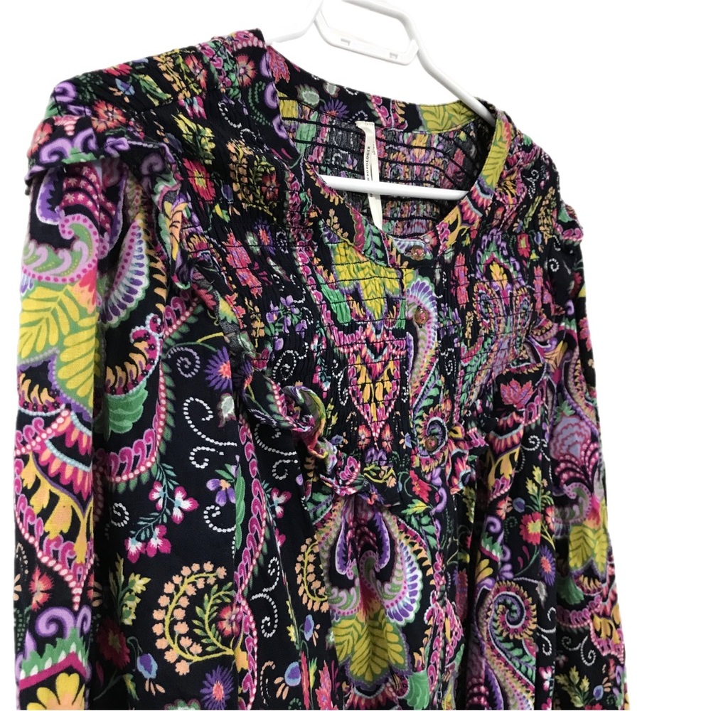 Anthropologie Paisley Purple Bohemian Tunic - Picture 3 of 9